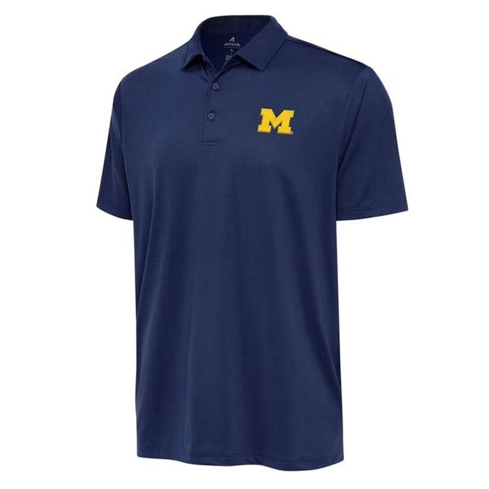 Antigua Polo Shirt Men's Size Large Michigan Wolverines NCAA Performance